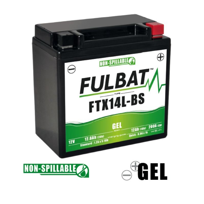 Batterie gel FTX14L-BS moto 12V 12Ah