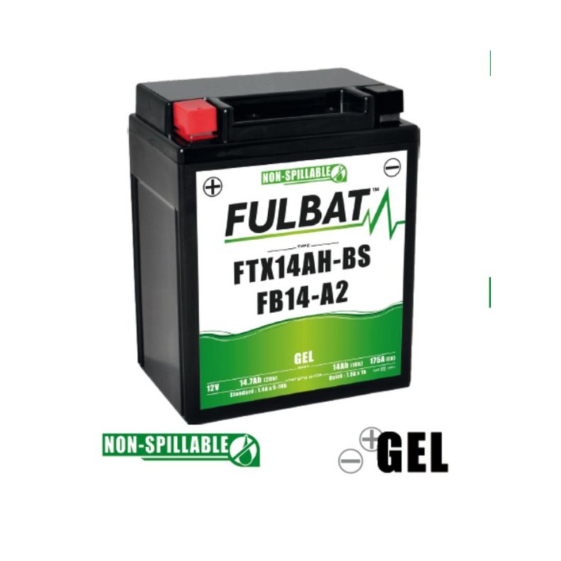 Batterie gel FTX14AH-BS / FB14-A2 moto scooter 12V 14Ah
