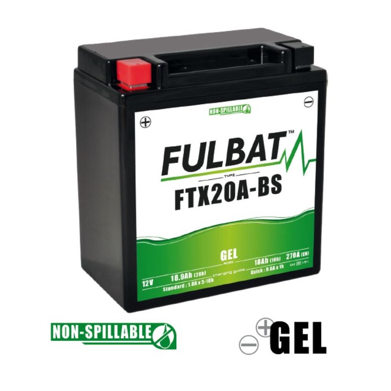 Batterie gel FTX20A-BS moto 12V 18Ah