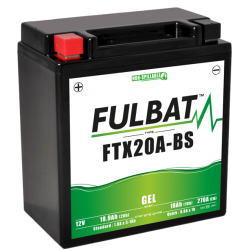 Batterie gel FTX20A-BS moto 12V 18Ah
