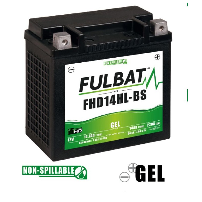 Batterie gel FHD14HL-BS moto 12V 14Ah