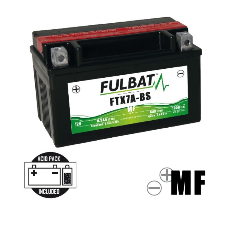 Batterie MF FTX7A-BS moto scooter 12V 6Ah