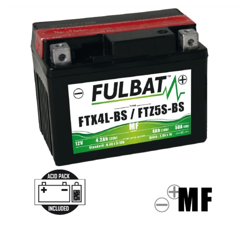 Batterie MF FTX4L-BS / FTZ5S-BS moto scooter 12V 4Ah